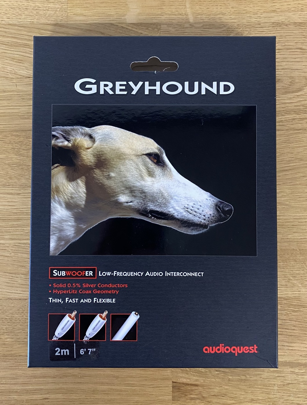 Audioquest Greyhound High-End Audio subwooferový kabel 2 m