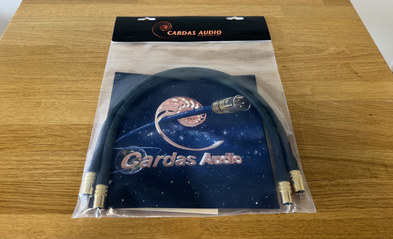 Cardas Parsec high-endový RCA kabel set v délce 2 x 0,5 m