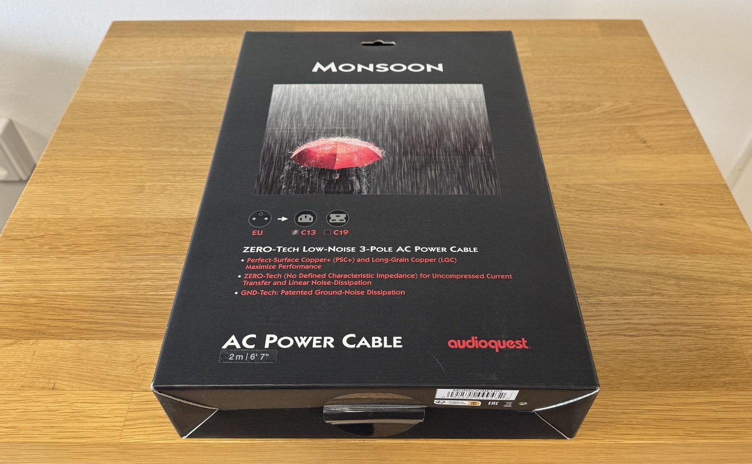 Audioquest Monsoon high-endový napájecí kabel C13 délka 2 m