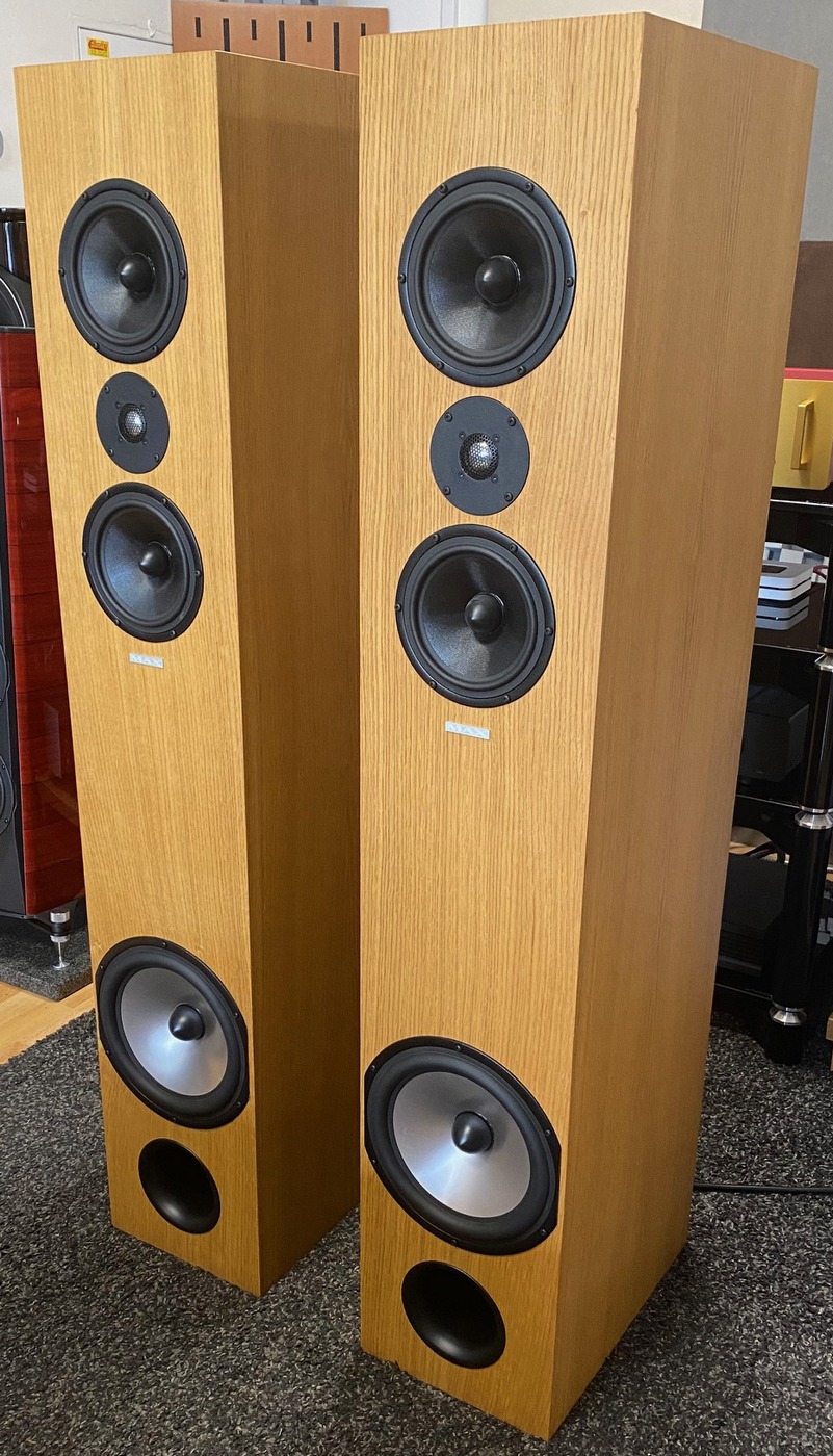 Max Audio MAX High-End Audio sloupové/podlahové repro/reproduktory/reprosoustavy světlý dub