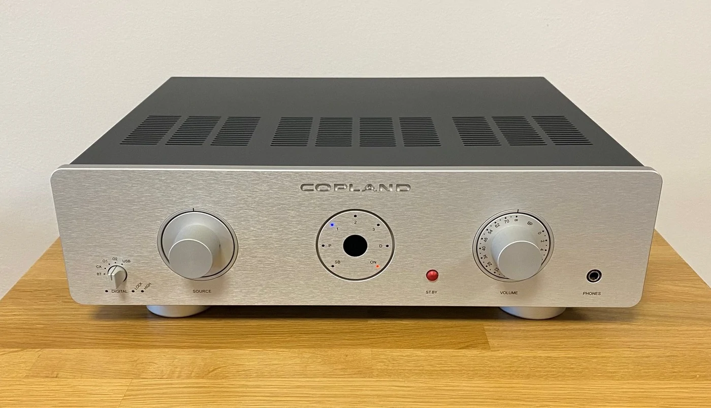 Copland CSA 70 High-End Audio integrovaný zesilovač, phono/gramofonový MM předzesilovač a převodník/DAC stříbrný