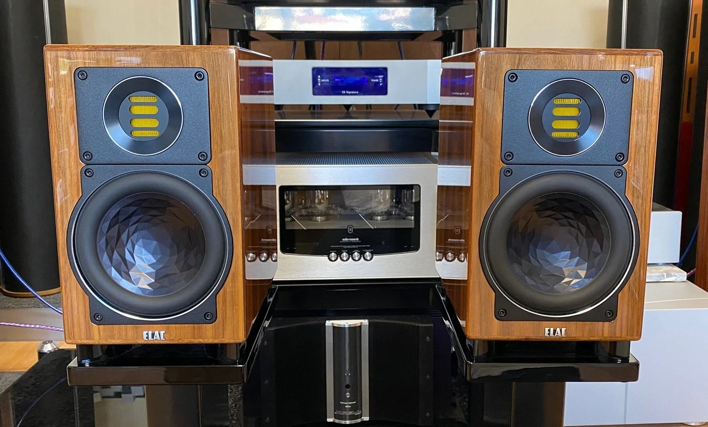 Elac BS 403 High-End Audio regálové/stojanové repro/reproduktory/reprosoustavy lesklý ořech