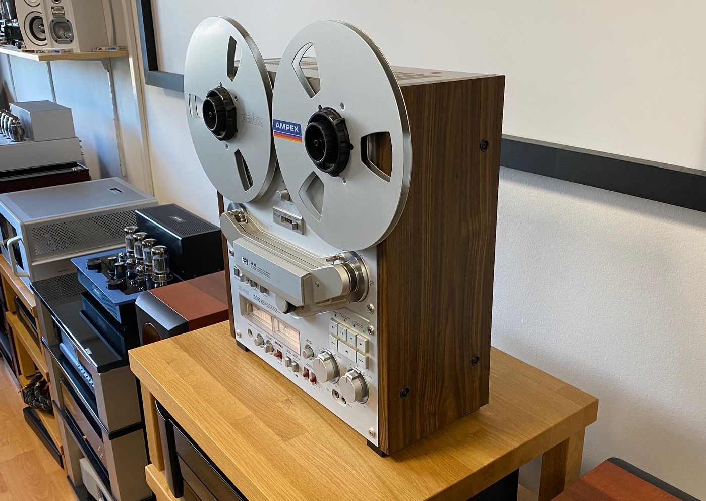 Akai GX-646 Vintage Audio kotoučový/cívkový magnetofon stříbrný/ořech