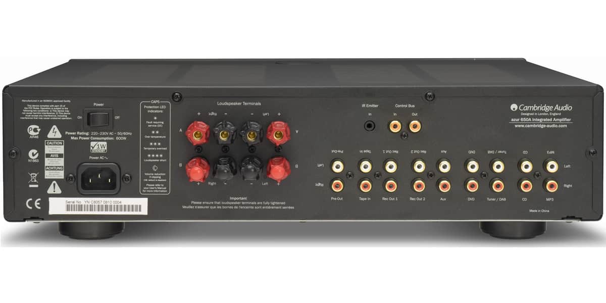 Cambridge Audio Azur 650A Hi-Fi Audio integrovaný zesilovač černý