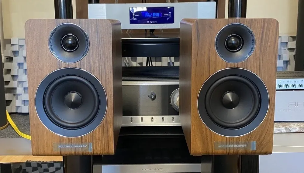 Acoustic Energy AE100 Hi-Fi Audio regálové/stojanové repro/reproduktory/reprosoustavy ořech