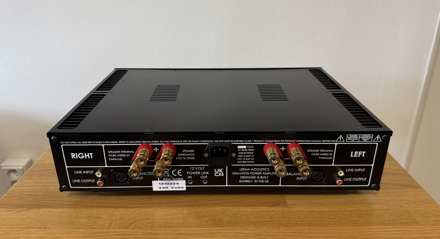 Leema Acoustics Graviton High-End Audio koncový stereo zesilovač černý