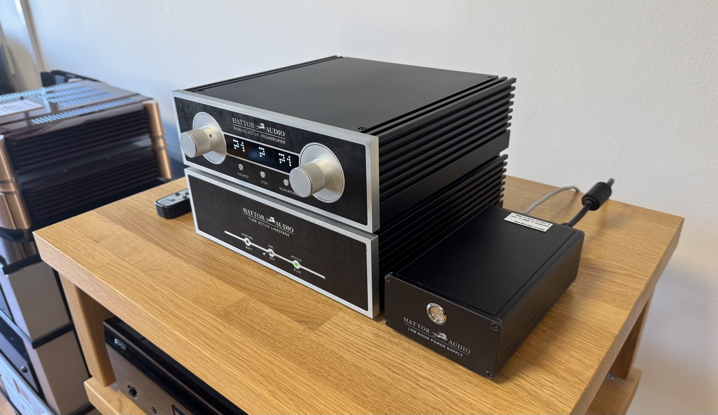 Hattor Audio The Big Dual mono Preamp a Tube Active Stage High-End Audio analogový předzesilovač - set