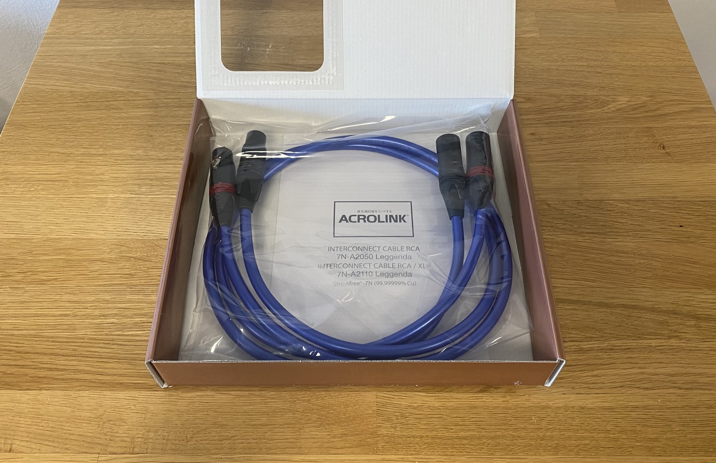 Acrolink 7N-A2110 Leggenda High-End Audio analogový XLR kabel 1 m