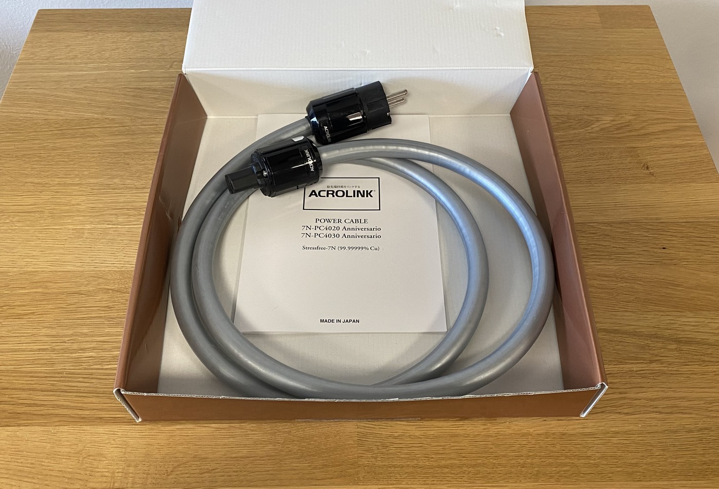 Acrolink 7N-PC4030 Anniversario High-End Audio napájecí kabel C15 1,5 m