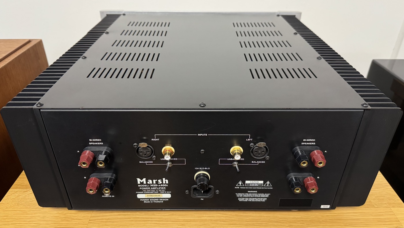 Marsh Sound Design MSD-a400s High-End Audio koncový stereo zesilovač stříbrný
