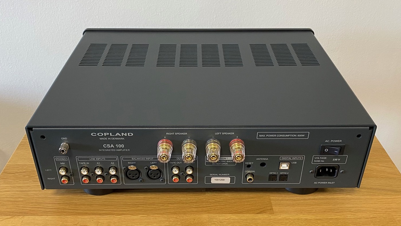 Copland CSA 100 High-End Audio integrovaný zesilovač, phono/gramofonový MM předzesilovač a převodník/DAC černý