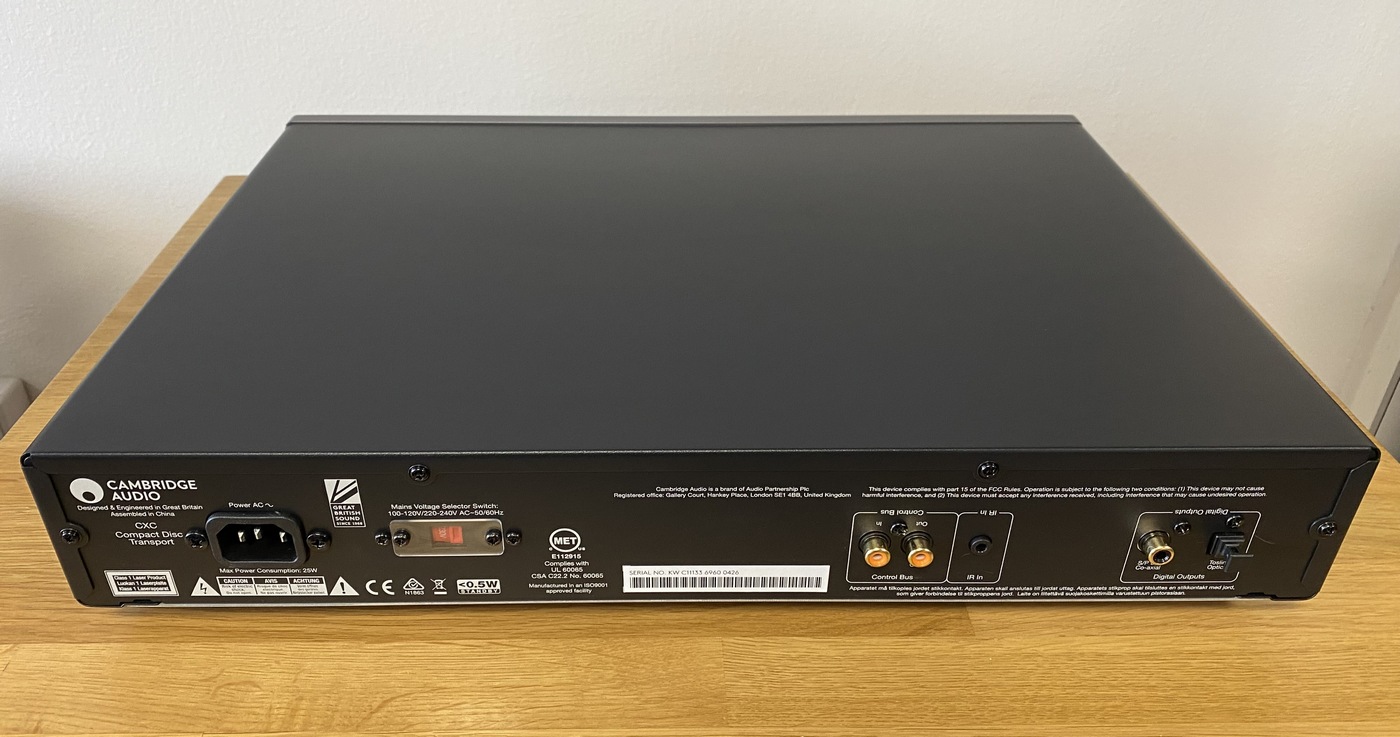 Cambridge Audio CXC v2 Hi-Fi Audio CD transport lunární šedá