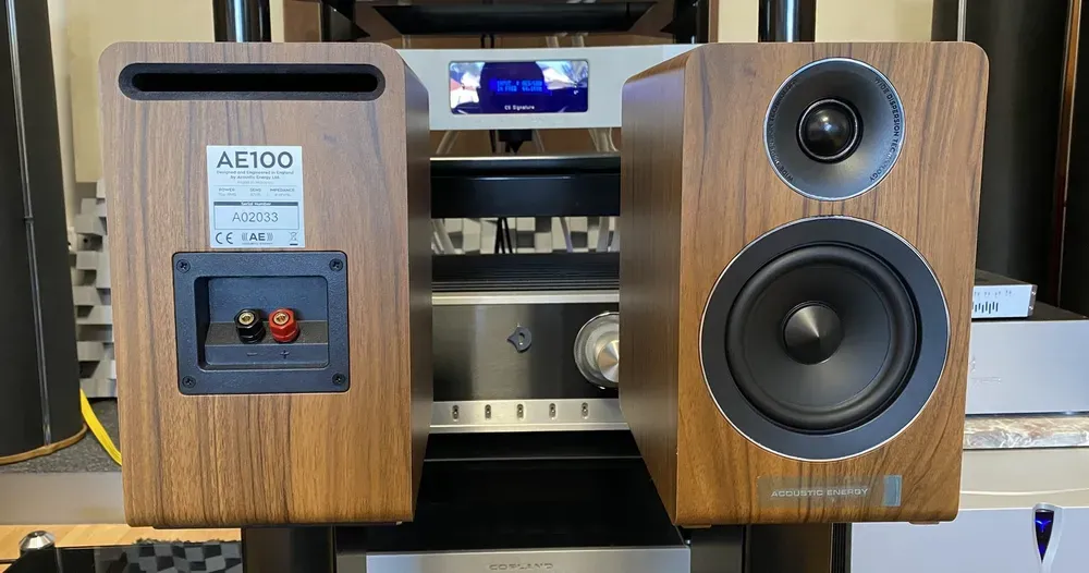 Acoustic Energy AE100 Hi-Fi Audio regálové/stojanové repro/reproduktory/reprosoustavy ořech
