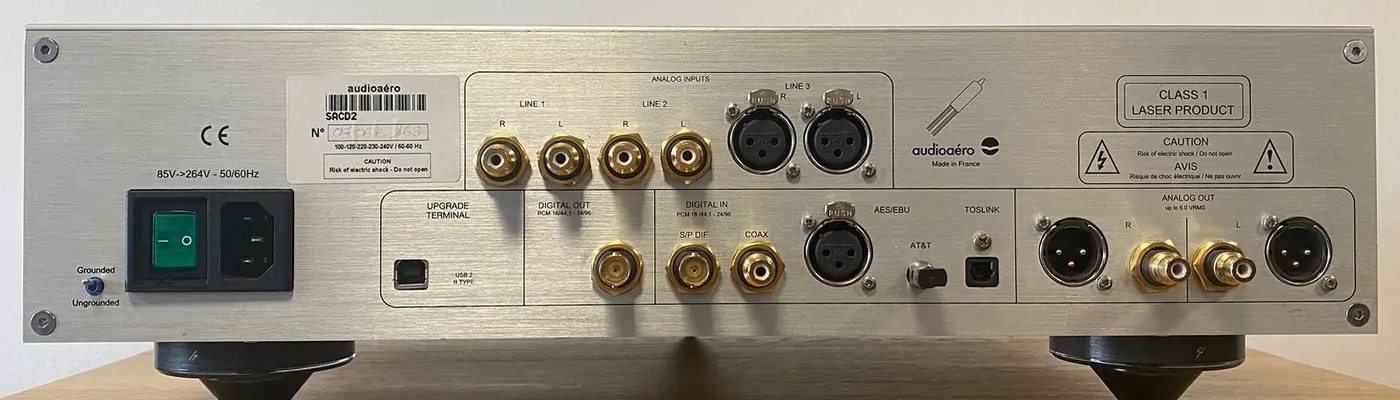 Audio Aero Prestige Signature Edition SACD2 High-End Audio SACD/CD přehrávač, převodník/DAC, analogový a digitální předzesilovač stříbrné