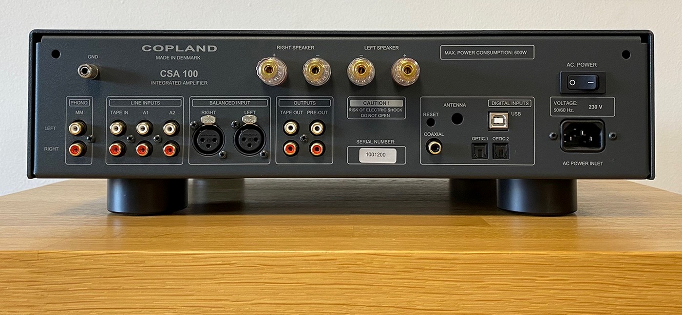 Copland CSA 100 High-End Audio integrovaný zesilovač, phono/gramofonový MM předzesilovač a převodník/DAC černý